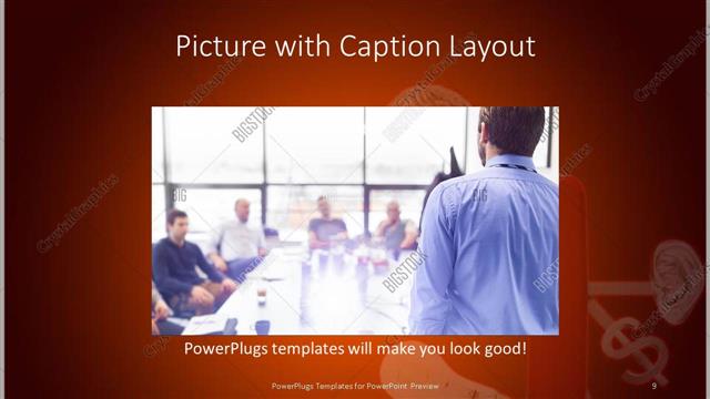 Picture with Caption presentation slide layout