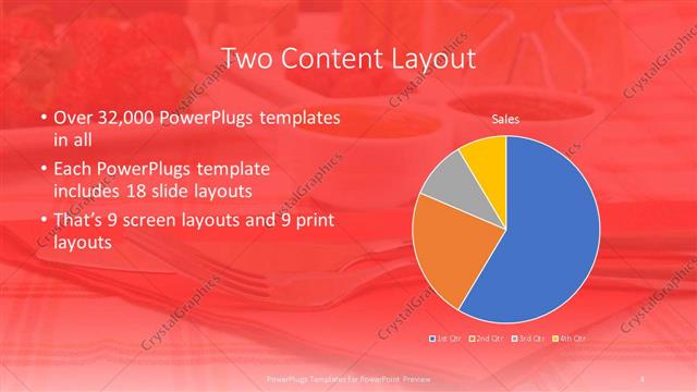 Two Content presentation slide layout
