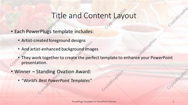 Title and Content presentation slide layout
