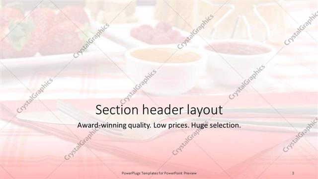 Section Header presentation slide layout