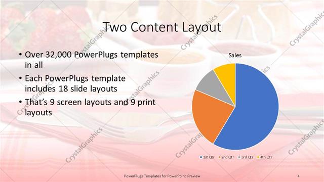 Two Content presentation slide layout