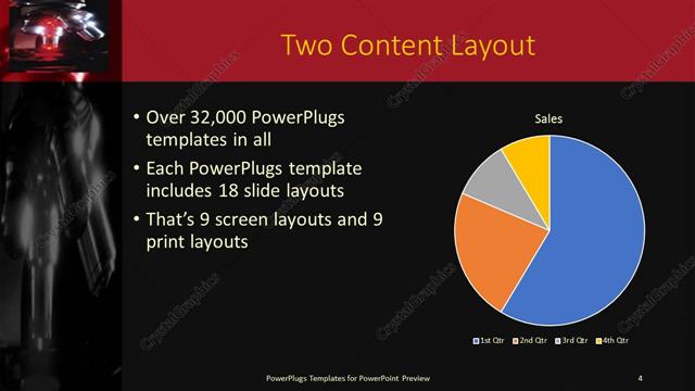 Two Content presentation slide layout