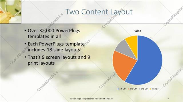 Two Content presentation slide layout