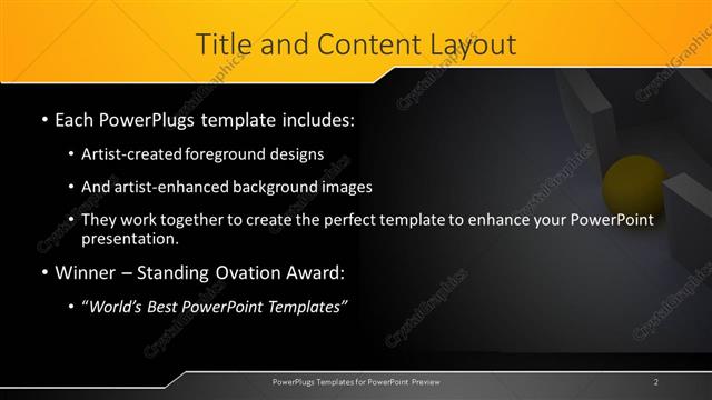 Title and Content presentation slide layout