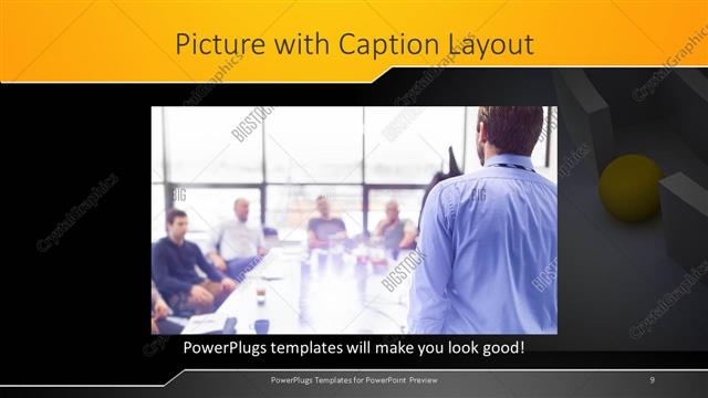 Picture with Caption presentation slide layout