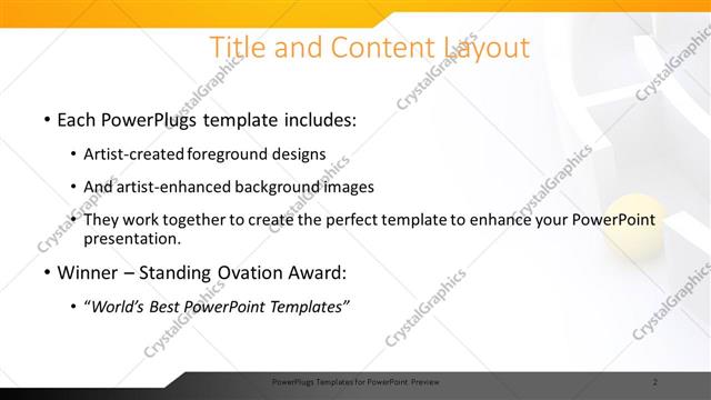 Title and Content presentation slide layout