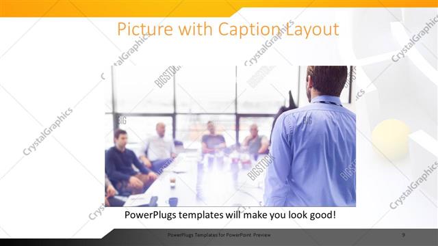 Picture with Caption presentation slide layout
