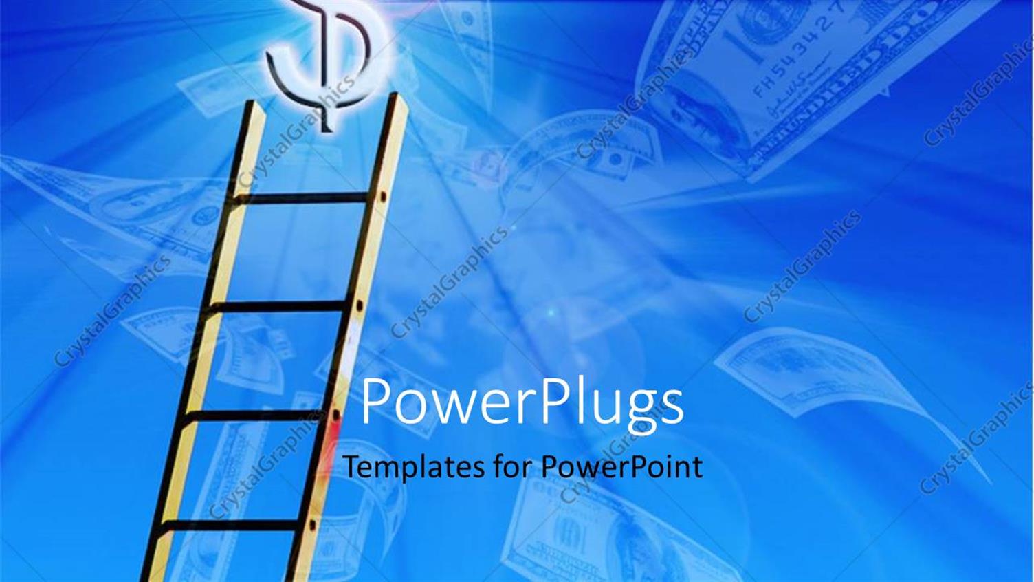 Featuring a Ladder with a Dollar Sign and Bluish Background