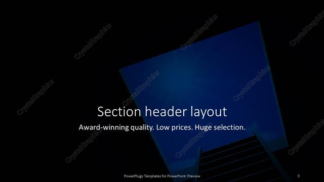 Section Header presentation slide layout
