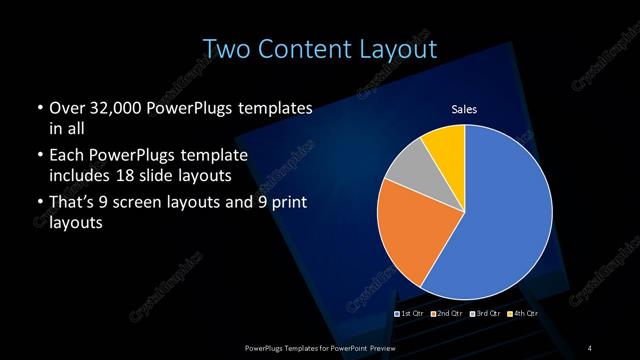 Two Content presentation slide layout