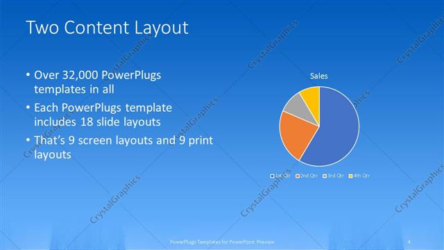 Two Content presentation slide layout