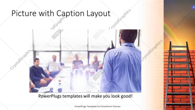 Picture with Caption presentation slide layout