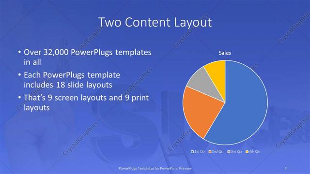 Two Content presentation slide layout