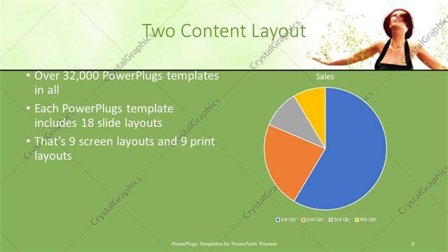 Two Content presentation slide layout