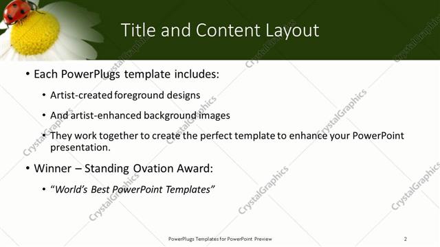Title and Content presentation slide layout