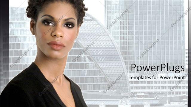  Presentation with buildings - A lady with buildings in the background