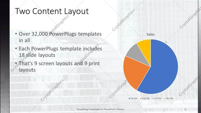 Two Content presentation slide layout