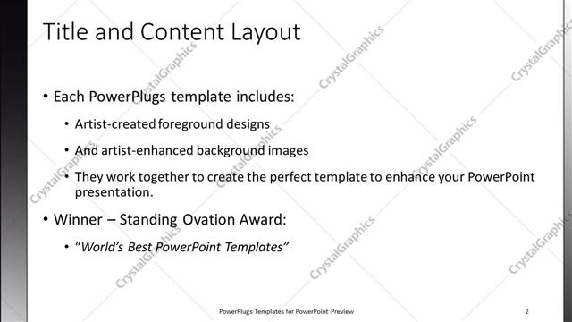 Title and Content presentation slide layout