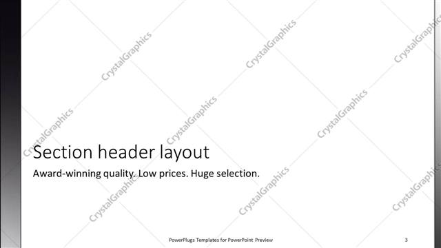 Section Header presentation slide layout