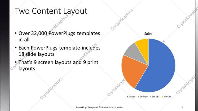 Two Content presentation slide layout