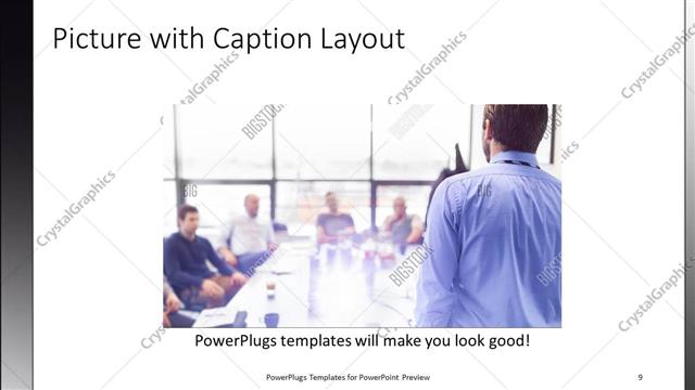 Picture with Caption presentation slide layout