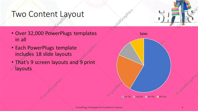 Two Content presentation slide layout