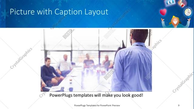 Picture with Caption presentation slide layout