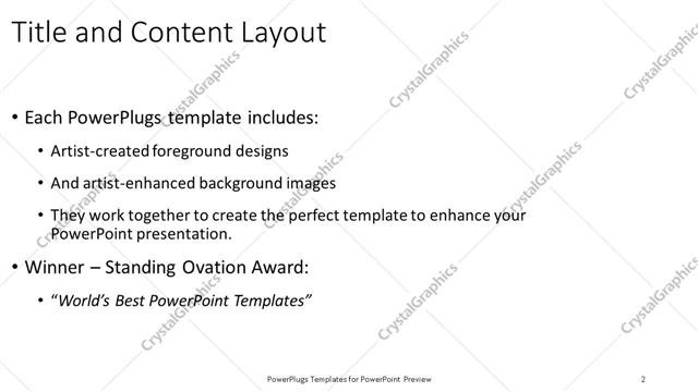 Title and Content presentation slide layout