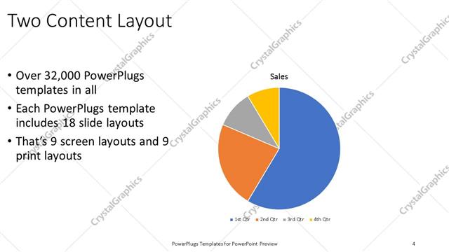 Two Content presentation slide layout