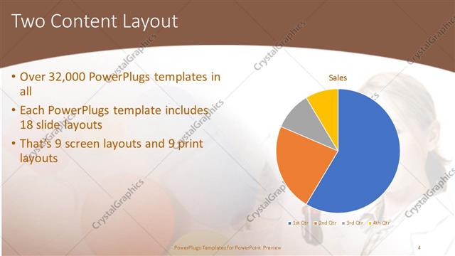 Two Content presentation slide layout