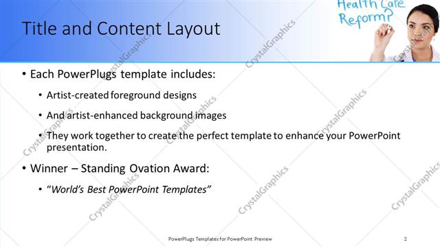 Title and Content presentation slide layout