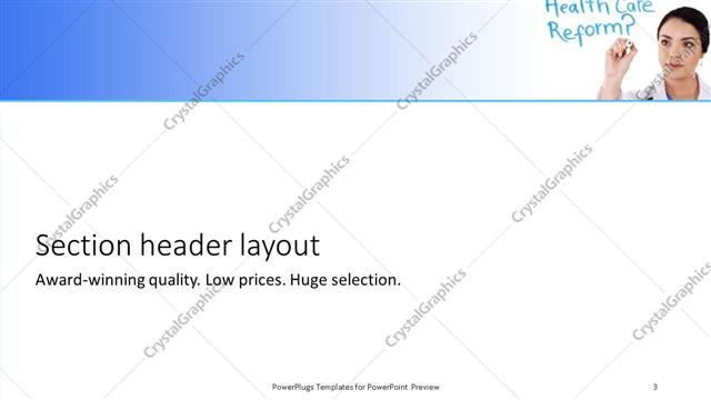 Section Header presentation slide layout