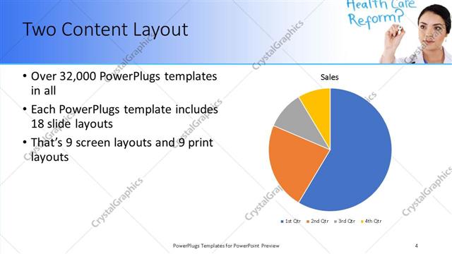 Two Content presentation slide layout