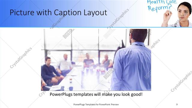 Picture with Caption presentation slide layout