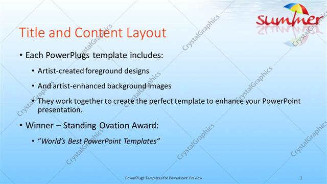 Title and Content presentation slide layout