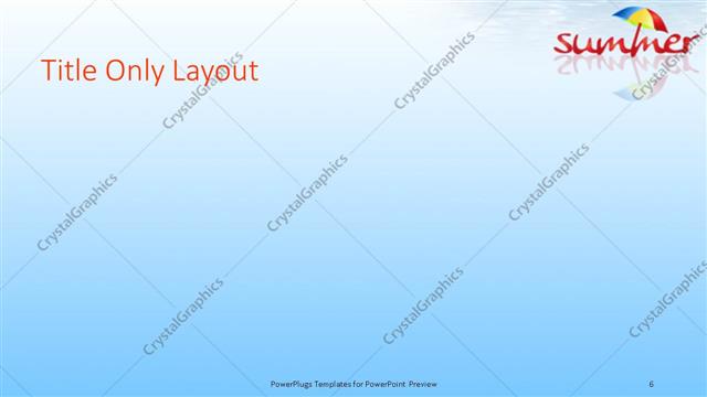 Title Only presentation slide layout