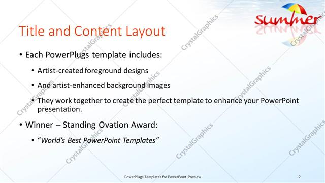 Title and Content presentation slide layout