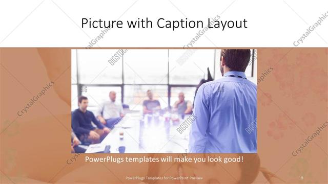 Picture with Caption presentation slide layout