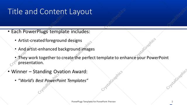 Title and Content presentation slide layout