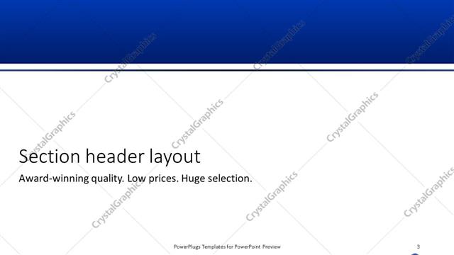 Section Header presentation slide layout