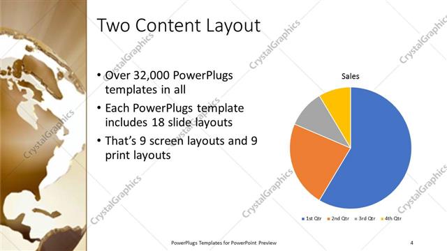 Two Content presentation slide layout