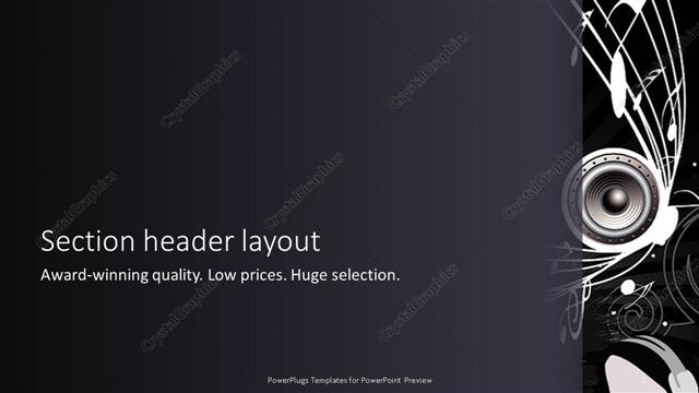 Section Header presentation slide layout