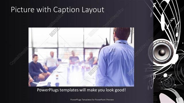 Picture with Caption presentation slide layout