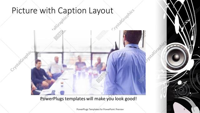 Picture with Caption presentation slide layout