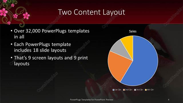 Two Content presentation slide layout