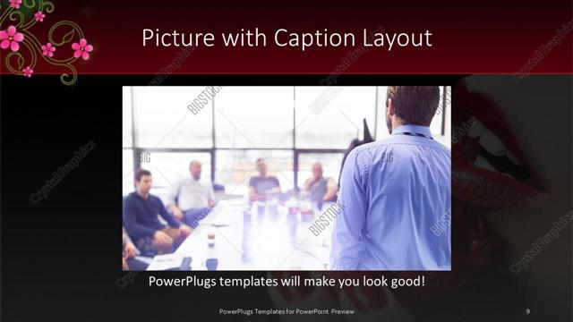 Picture with Caption presentation slide layout