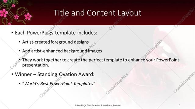Title and Content presentation slide layout
