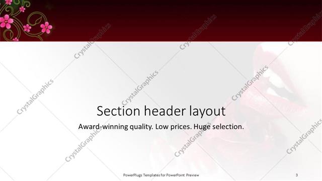 Section Header presentation slide layout