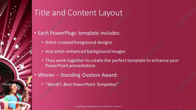 Title and Content presentation slide layout