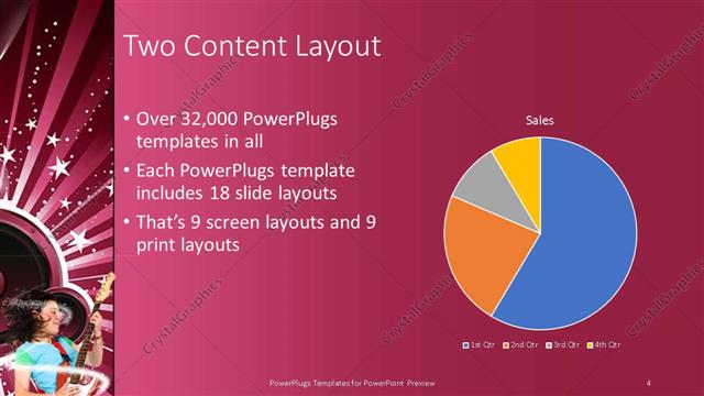 Two Content presentation slide layout